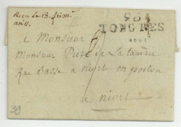 95 TONGRES 1802 Pour Niort - 1794-1814 (Französische Besatzung)