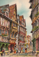 14-Lisieux-Vieilles Maisons De La Rue Aux Fèves - éditeur : M. Barré & J. Dayez - Illustrateur : Barday - Lisieux