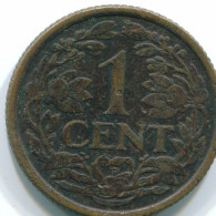 1 CENT 1957 ANTILLAS NEERLANDESAS Bronze Fish Colonial Moneda #S11018.E.A - Netherlands Antilles