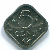 5 CENTS 1980 NETHERLANDS ANTILLES Nickel Colonial Coin #S12305.U.A - Niederländische Antillen