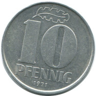 10 PFENNIG 1971 A DDR EAST ALEMANIA Moneda GERMANY #AE106.E.A - 10 Pfennig