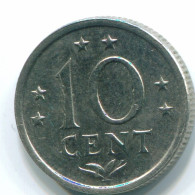 10 CENTS 1971 ANTILLES NÉERLANDAISES Nickel Colonial Pièce #S13471.F.A - Niederländische Antillen