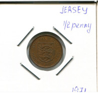 1/2 NEW PENNY 1971 JERSEY Münze #AR639.D.A - Jersey