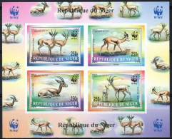 Niger 1998, WWF, Gazelle, 4val In BF IMPERFORATED - Niger (1960-...)