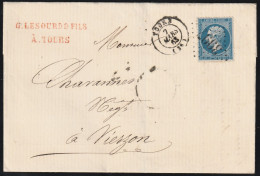 1863 France Postally Travelled Cover - 1862 Napoleon III