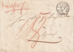 Suisse Cachet Ambulant Chur - St Gallen Sur Lettre 1862 - Marcophilie