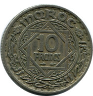 10 FRANCS 1952 MOROCCO Islamisch Münze #AH639.3.D.A - Morocco