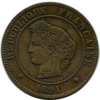 5 CENTIMES 1891 A FRANKREICH FRANCE Französisch Münze #AM961.D.A - 5 Centimes