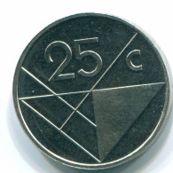 25 CENTS 1990 ARUBA (NIEDERLANDE NETHERLANDS) Nickel Koloniale Münze #S13637.D.A - Aruba