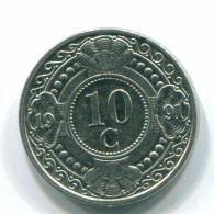 10 CENTS 1991 ANTILLAS NEERLANDESAS Nickel Colonial Moneda #S11334.E.A - Netherlands Antilles