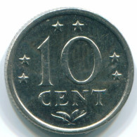 10 CENTS 1971 NIEDERLÄNDISCHE ANTILLEN Nickel Koloniale Münze #S13437.D.A - Niederländische Antillen
