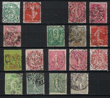 FRANCE Paris Imprimés PP Xx Ca.1876-1910: Lot De 17 TP Obl. (entre  PP 21 Et PP 40) - Zeitungsmarken (Streifbänder)