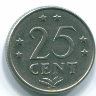 25 CENTS 1970 ANTILLES NÉERLANDAISES Nickel Colonial Pièce #S11464.F.A - Niederländische Antillen