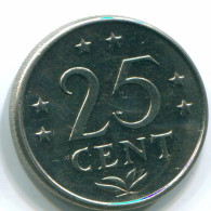 25 CENTS 1971 NETHERLANDS ANTILLES Nickel Colonial Coin #S11478.U.A - Niederländische Antillen