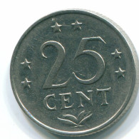 25 CENTS 1971 NIEDERLÄNDISCHE ANTILLEN Nickel Koloniale Münze #S11573.D.A - Netherlands Antilles
