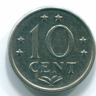 10 CENTS 1980 NIEDERLÄNDISCHE ANTILLEN Nickel Koloniale Münze #S13742.D.A - Netherlands Antilles