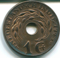 1 CENT 1945 S INDES ORIENTALES NÉERLANDAISES INDONÉSIE Bronze Colonial Pièce #S10408.F.A - Indes Néerlandaises