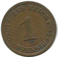 1 PFENNIG 1903 A ALLEMAGNE Pièce GERMANY #AE579.F.A - 1 Pfennig