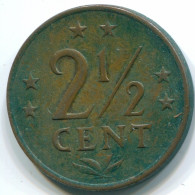 2 1/2 CENT 1971 ANTILLES NÉERLANDAISES Bronze Colonial Pièce #S10494.F.A - Netherlands Antilles