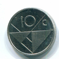 10 CENTS 1990 ARUBA (NIEDERLANDE NETHERLANDS) Nickel Koloniale Münze #S13628.D.A - Aruba