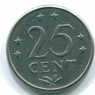 25 CENTS 1970 NETHERLANDS ANTILLES Nickel Colonial Coin #S11434.U.A - Antilles Néerlandaises