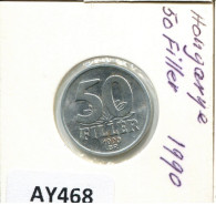 50 FILLER 1990 HONGRIE HUNGARY Pièce #AY468.F.A - Hungría