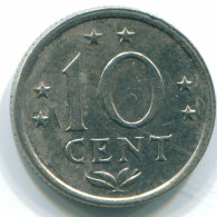 10 CENTS 1971 ANTILLES NÉERLANDAISES Nickel Colonial Pièce #S13431.F.A - Antillas Neerlandesas