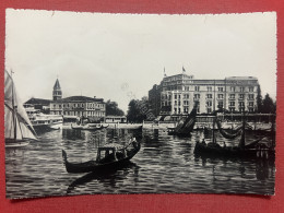 Cartolina - Venezia - Lido - Approdo - Grand Hotel Lido - Viale Elisabetta 1955 - Venezia (Venice)