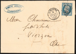 1866 France Postally Travelled Cover - 1862 Napoleon III