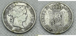 3712 ESPAÑA 1867 ISABEL II 1867 - 40 CENTIMOS DE ESCUDO MADRID - Verzamelingen