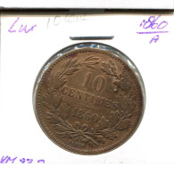 10 CENTIMES 1860 LUXEMBOURG Pièce #AT178.F.A - Luxemburg