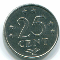 25 CENTS 1975 NETHERLANDS ANTILLES Nickel Colonial Coin #S11630.U.A - Netherlands Antilles