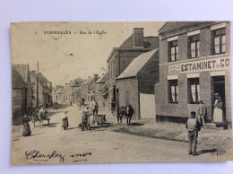 VERMELLES (62) : Rue De L'Eglise -ELD - 1908 - Sonstige & Ohne Zuordnung