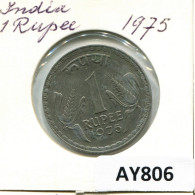 1 RUPEE 1975 INDIA Moneda #AY806.E.A - Inde