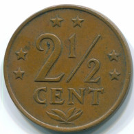 2 1/2 CENT 1973 ANTILLES NÉERLANDAISES Bronze Colonial Pièce #S10509.F.A - Niederländische Antillen