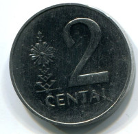 2 CENTAI 1991 LITAUEN LITHUANIA UNC Münze #W10805.D.A - Lithuania