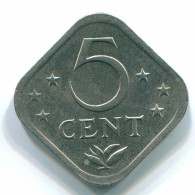 5 CENTS 1982 ANTILLES NÉERLANDAISES Nickel Colonial Pièce #S12361.F.A - Antille Olandesi