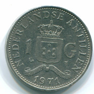 1 GULDEN 1971 NIEDERLÄNDISCHE ANTILLEN Nickel Koloniale Münze #S11956.D.A - Antille Olandesi