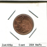 5 CENTS 2004 AFRIQUE DU SUD SOUTH AFRICA Pièce #AS305.F.A - South Africa