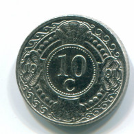 10 CENTS 1991 NIEDERLÄNDISCHE ANTILLEN Nickel Koloniale Münze #S11325.D.A - Niederländische Antillen