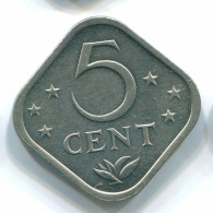 5 CENTS 1975 NIEDERLÄNDISCHE ANTILLEN Nickel Koloniale Münze #S12232.D.A - Antille Olandesi