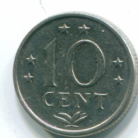 10 CENTS 1978 ANTILLES NÉERLANDAISES Nickel Colonial Pièce #S13572.F.A - Antilles Néerlandaises