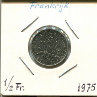 1/2 FRANC 1975 FRANCIA FRANCE Moneda #AM247.E.A - 1/2 Franc