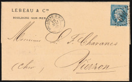 1865 France Postally Travelled Cover - 1862 Napoléon III