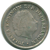 1/10 GULDEN 1962 ANTILLAS NEERLANDESAS PLATA Colonial Moneda #NL12416.3.E.A - Antilles Néerlandaises