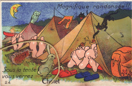49 CHOLET Carte à Système  (magnifique Randonnée Sous La Tente Vous Verrez CHOLET) - Cholet