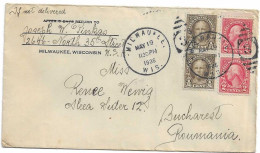 USA 1936-  Affranchissement Composé Sur Lettre De Milwaukee / Wisconsin à Destination De Bucarest / Roumanie - Covers & Documents