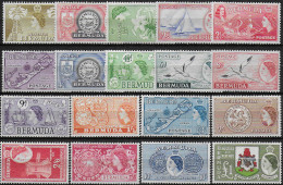 1953-62 Bermuda Elizabeth II 18v. MNH SG N. 135/50 - Sonstige & Ohne Zuordnung