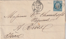 Lettre De Saint Etienne à Rives LAC - 1849-1876: Klassieke Periode