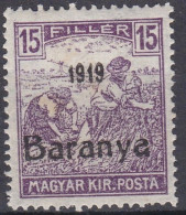 Hongrie Baranya 1919 Mi  Moissonneurs    (G6) - Baranya